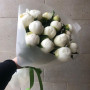 Букет из 15 белых пионов фото 3