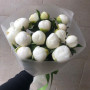 Букет из 15 белых пионов фото 2